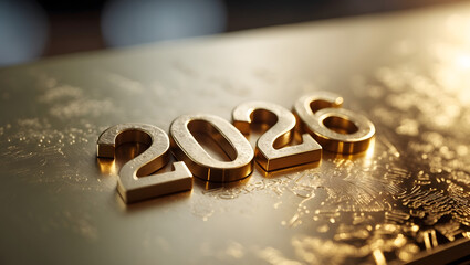 2026 New Year Backgrounds Collection &ndash; Metallic, Gold, Wooden, and Paper Number Typography Designs for Happy New Year Celebration, Business, Calendar, and Futuristic Concept Themes