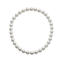 Elegant pearl necklace isolated on white background