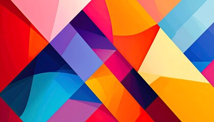 Vibrant Geometric Abstraction - A Kaleidoscope of Color and Form.
