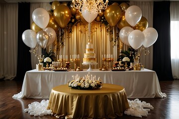 wedding cake with candles