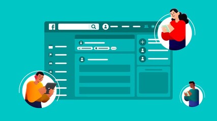 Global communication interface showing team chat and messages representing online collaboration and remote work - Powered by Adobe