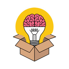 creative brain idea out of box concept
