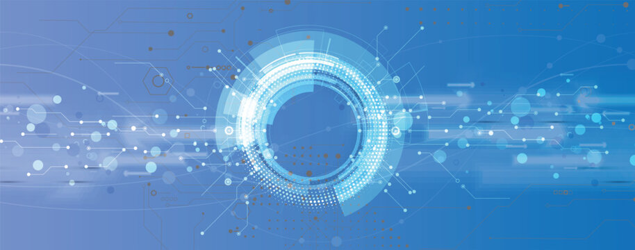 Abstract circuit technology advanced digital ecosystem of interconnected smart nodes