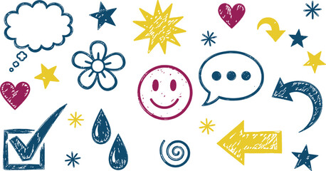 Doodle sketch elements vector illustration design concept