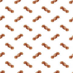 Seamless candy pattern for holiday packaging and wrapping paper on white background