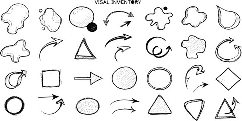 Abstract black and white circle design with rough edges and texture