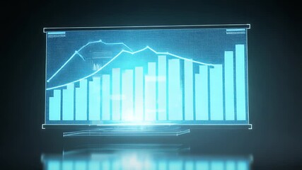 Digital Hand Interacting with a Holographic Display on a Dark Background with a Glowing Lens Flare in a Technological Setting - Powered by Adobe