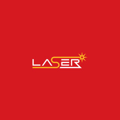 Laser typography logo concept.