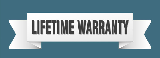 lifetime warranty ribbon isolated on transparent background. lifetime warranty ribbon