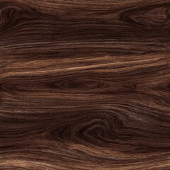Dark Walnut Wood Texture Seamless Tileable Pattern – Natural Wooden Surface with Elegant Curved Grain, Realistic Timber Material for 3D and Interior Design