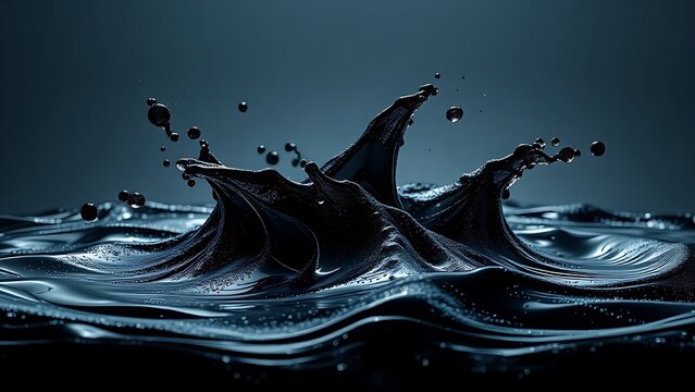 A mesmerizing material that is both flowing liquid and shimmering solid, contained within a force field.