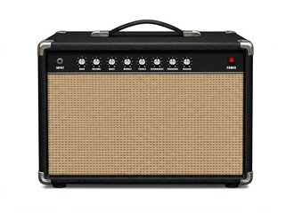 Illustration Of A Combo Electric Guitar Amplifier, Isolated On White Background