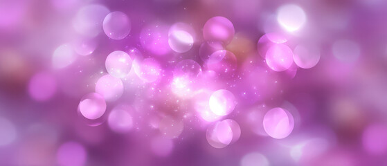 Soft Pink Glittery Background with Dreamy Bokeh and Sparkle Effects