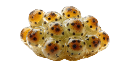 Frog egg cluster background isolated on a Transparent background, PNG file.