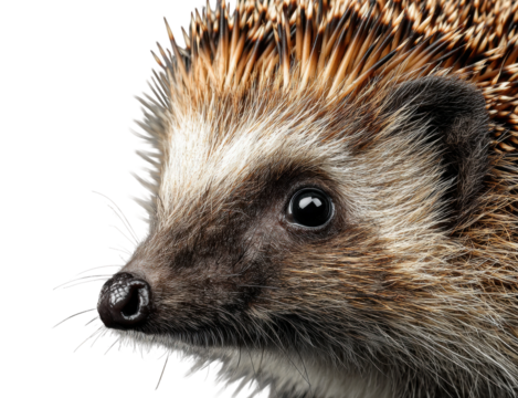 Hedgehog adventure natural habitat wildlife isolated on transparent background