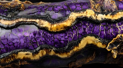 abstract purple texture with golden highlights and reptile skin pattern