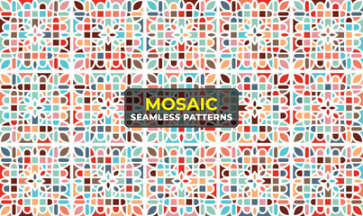 Decorative Islamic Geometric Tile Pattern with Arabesque Motif © Laiju Akter
