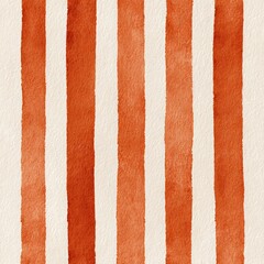 a seamless terracotta orange painted stripe pattern pm a cream background. Wallpaper and background