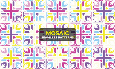 Vintage Moroccan Mosaic Design with Islamic Geometric Decoration