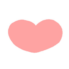 ほんわかハートの手描きイラストアイコン。シンプルな落描きのスタンプ素材。Doodle Sticker Decorations