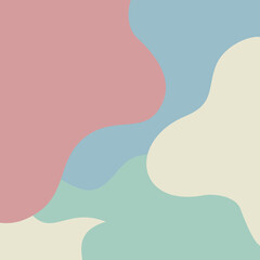 Abstract Pastel Wavy Background with Soft Organic Shapes