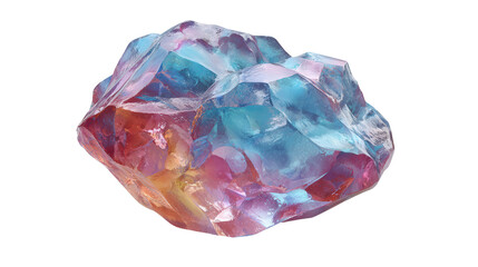 Fototapeta premium Frosted gemstone background isolated on a Transparent background, PNG file.