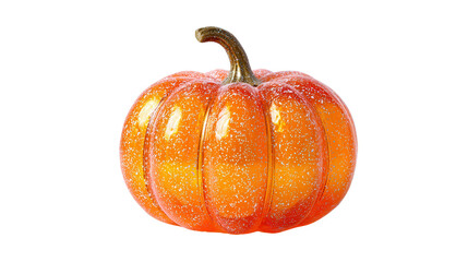 Frosted pumpkin orb lamp background isolated on a Transparent background, PNG file.