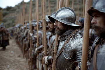 Spanish troops called tercios in battle