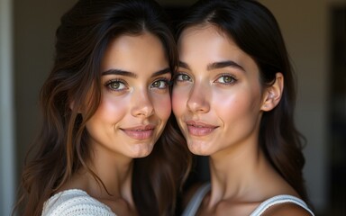 portrait of two women. High quality