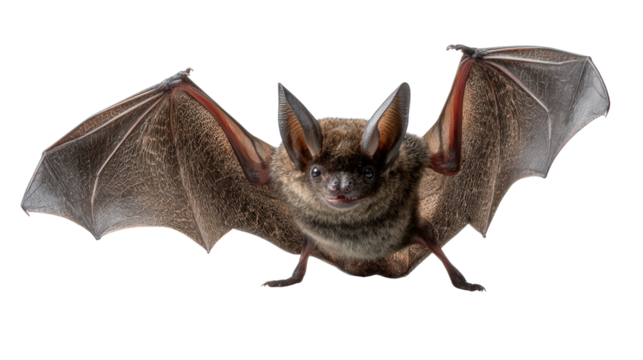 Glow-in-the-dark bat background isolated on a Transparent background, PNG file. - Powered by Adobe