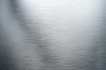Close-up texture of brushed stainless steel or chrome metal surface with horizontal hairline scratches and reflective light.