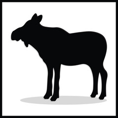 Elk moose silhouette illustration Design Elk moose silhouette