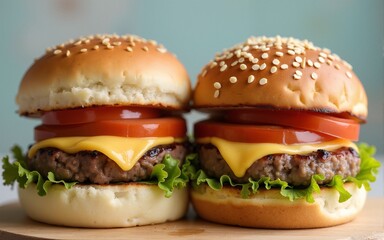 two friends sharing the same bun. High quality