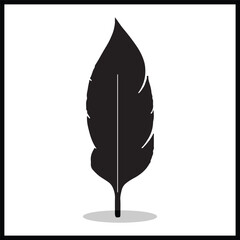 Feather silhouette icon illustration Design Feather silhouette