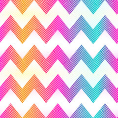 Rainbow color zigzag seamless pattern