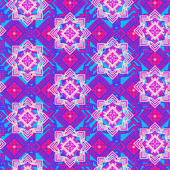 Bright mosaic seamless pattern