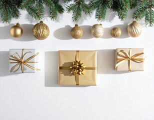 christmas decoration on white background