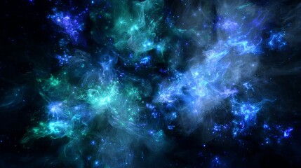 Naklejka premium The visual impact of vibrant colors colliding in a cosmic dance, inviting exploration into the unknown realms of beauty