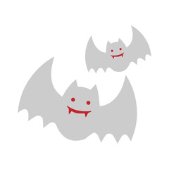 Illustration of two friendly vampire bats, a fun Halloween concept