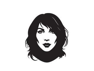  Face new icon its mouth in silhouette white background.