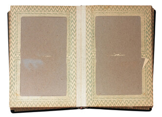 Fototapeta premium Vintage Blank Pages in Open Book Layout