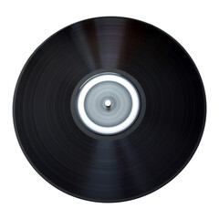 Old vinyl record isolated on white background