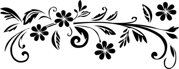 collection elegant divider designs showcases intricate scroll work floral motifs, perfect adding touch sophistication creative project layout. isolated on transparent background