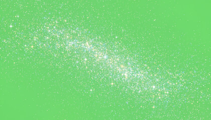 A whimsical splash of shimmering glitter against a vibrant green backdrop, perfect for festive designs and creative projects.
