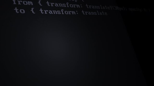 Dynamic computer program code text appear on user interface display