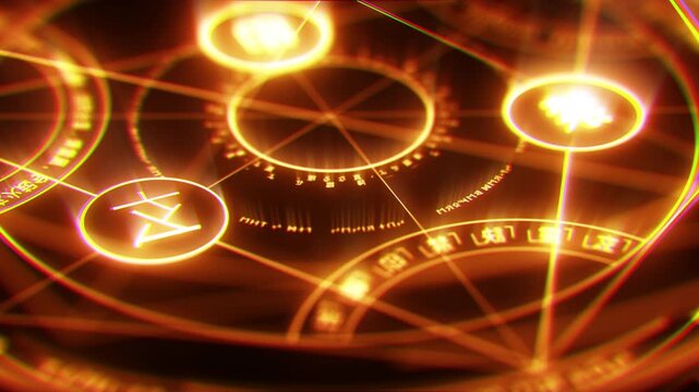 Glowing Geometric Magic Circle