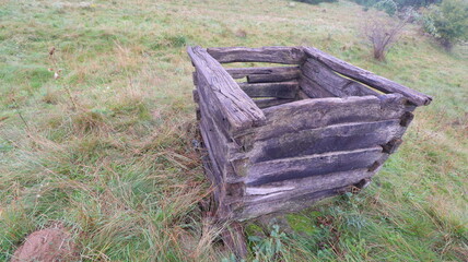 wooden chair in the grass