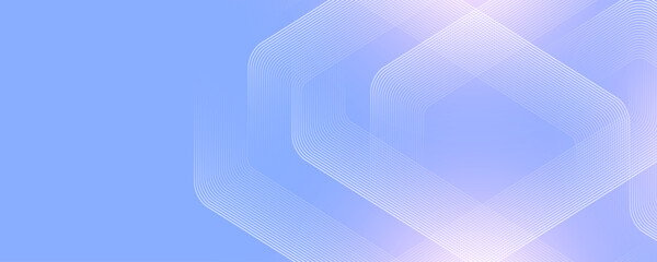 Fototapeta premium Modern medical or health care scientific abstract background with hexagons. Geometric stripe line art design for poster, brochure, cover, banner, header, website, presentation template