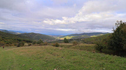 mountain landscape with blue sky