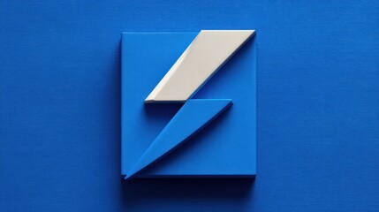 Abstract blue and white design on a square background for creative concepts